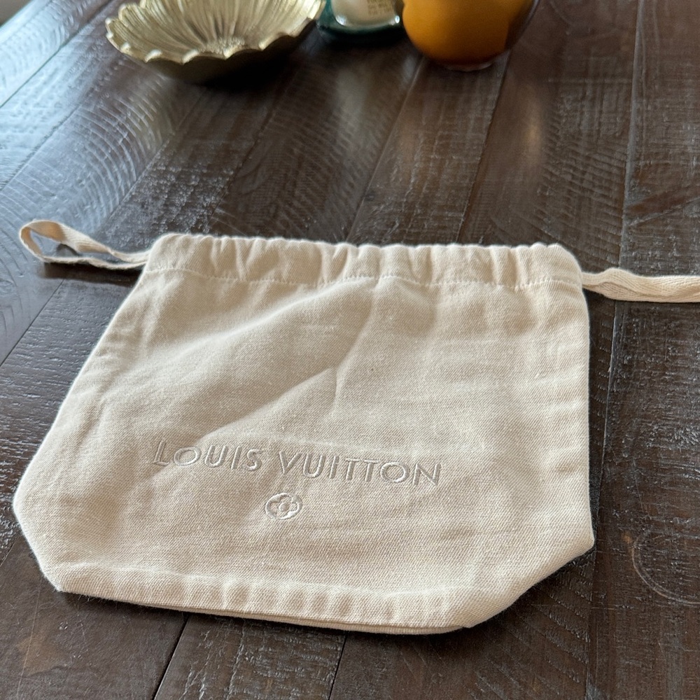 Louis Vuitton Limited Edition Capucines small purse taupe fabric dust bag